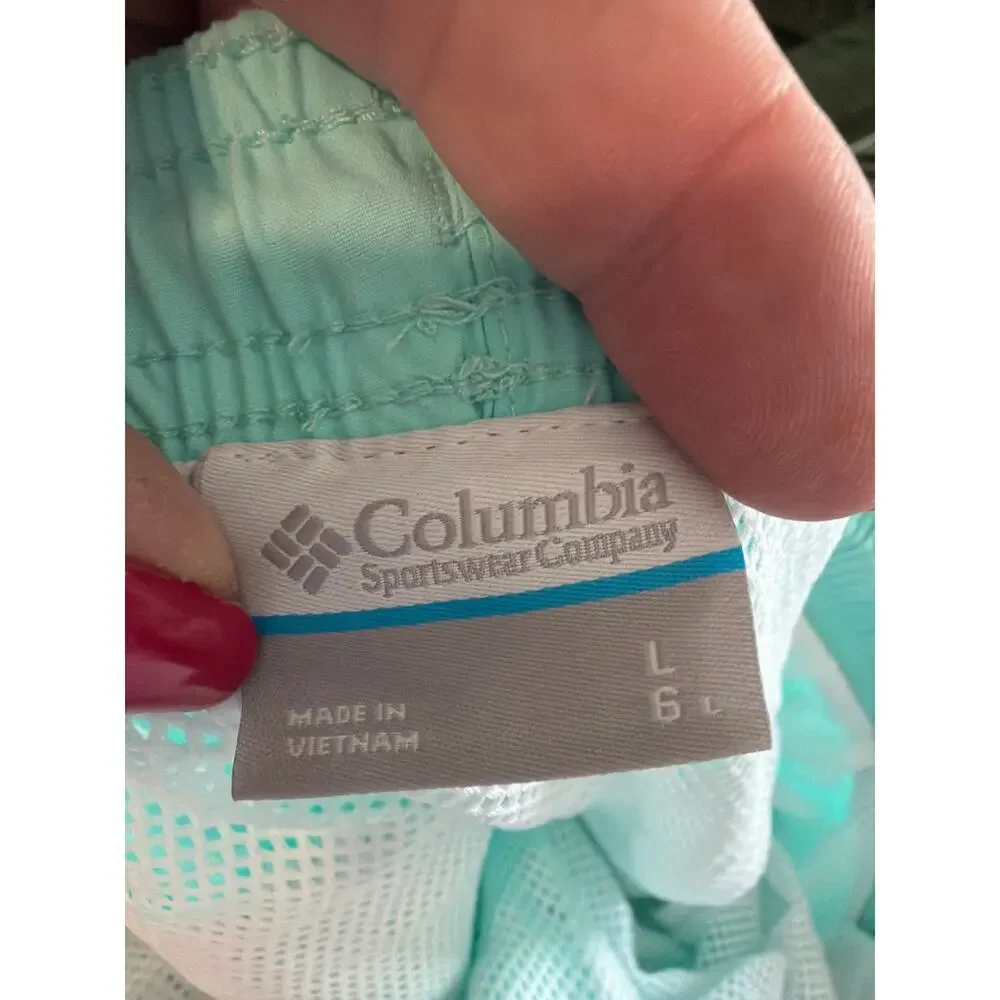 Columbia size large teal swim trunks